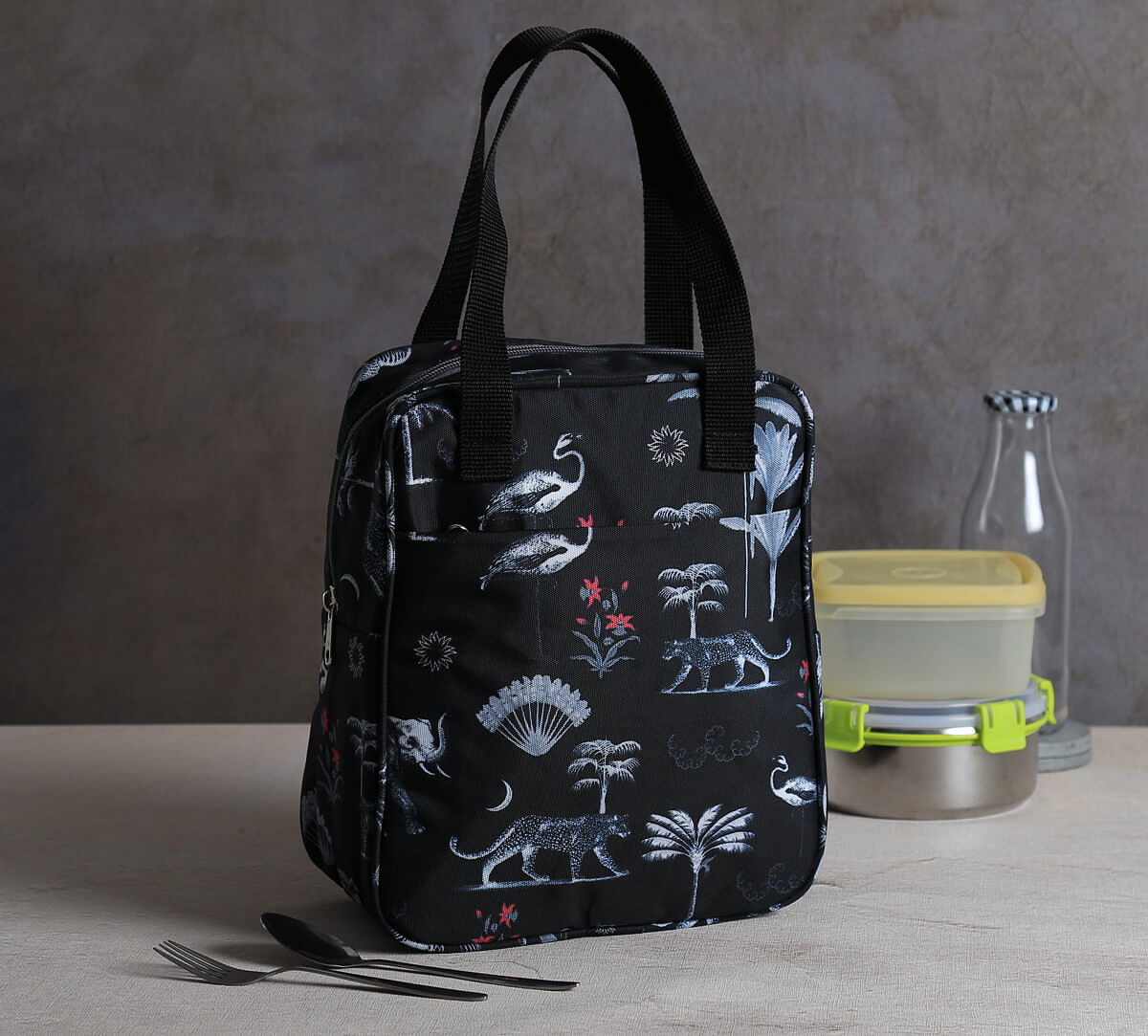 India Circus by Krsnaa Mehta Animalia Creations Insulated Lunch Bag