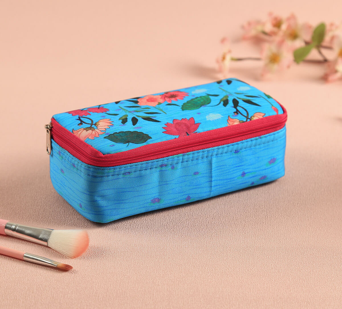 India Circus by Krsnaa Mehta Blossomy Mosaic Cosmetic Pouch