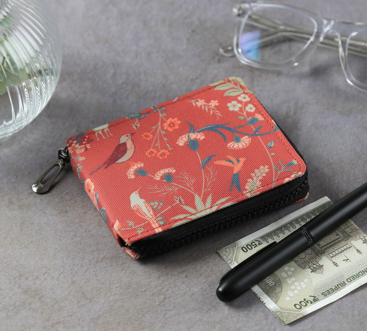 India Circus by Krsnaa Mehta Floral Galore Square Wallet