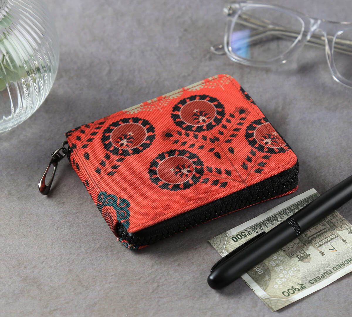 India Circus by Krsnaa Mehta Raceme Rosettes Square Wallet