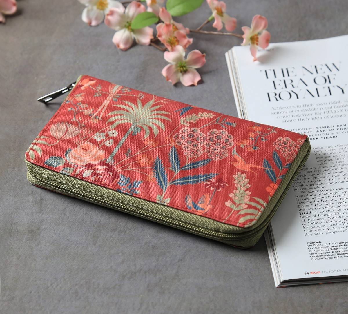 India Circus by Krsnaa Mehta Floral Galore Zipper Wallet