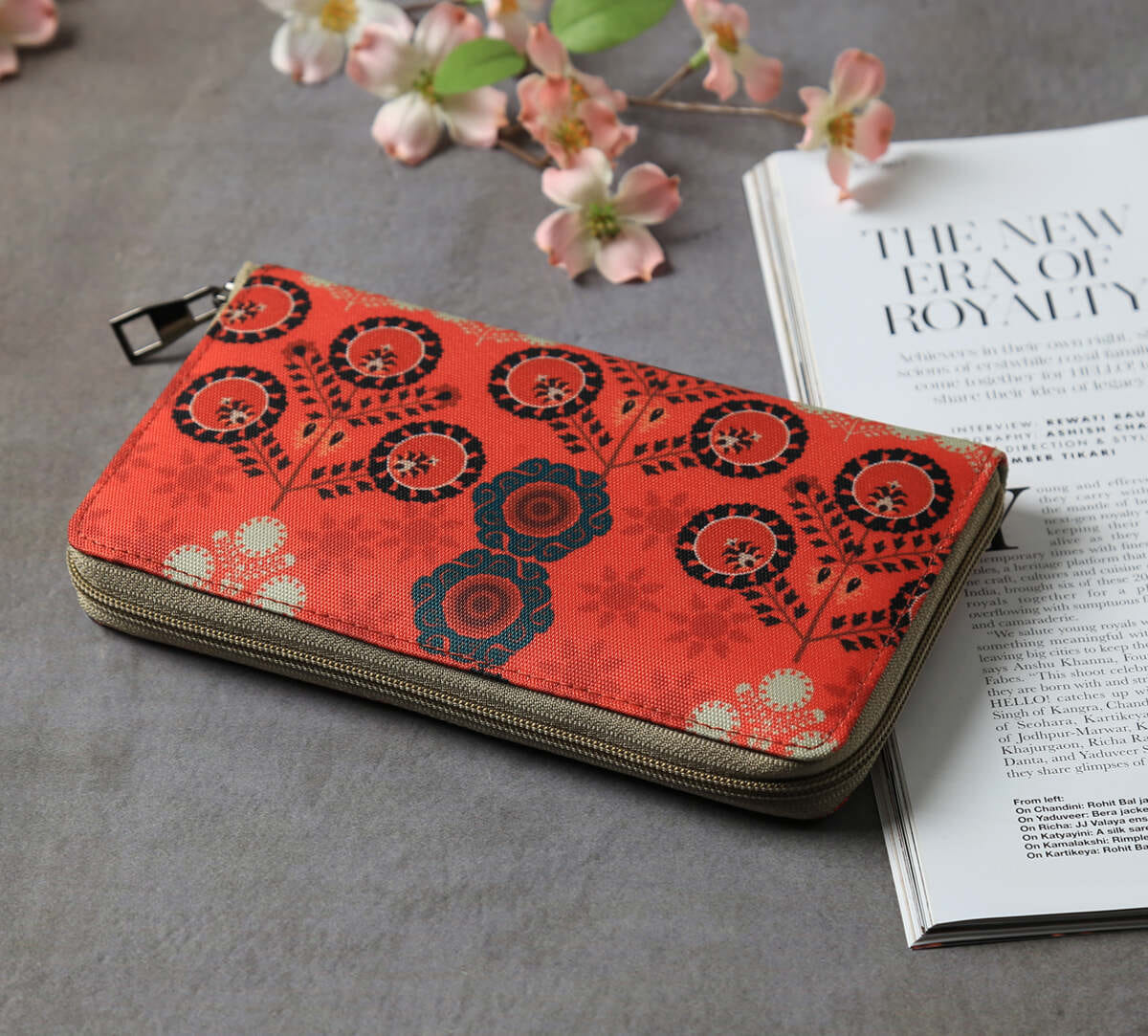 India Circus by Krsnaa Mehta Raceme Rosettes Zipper Wallet