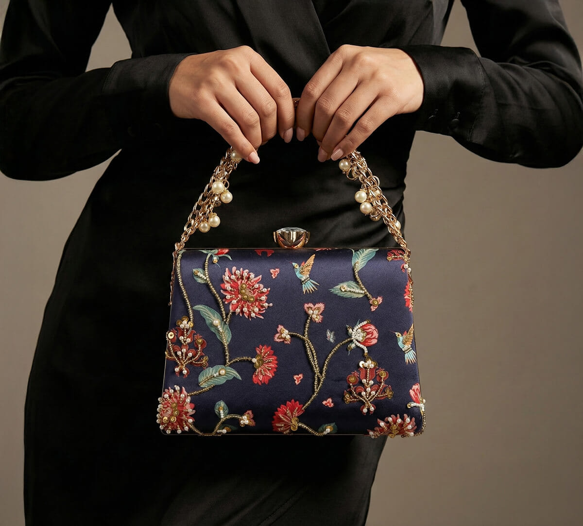 India Circus by Krsnaa Mehta Zinnian Jazz Embroided Clutch