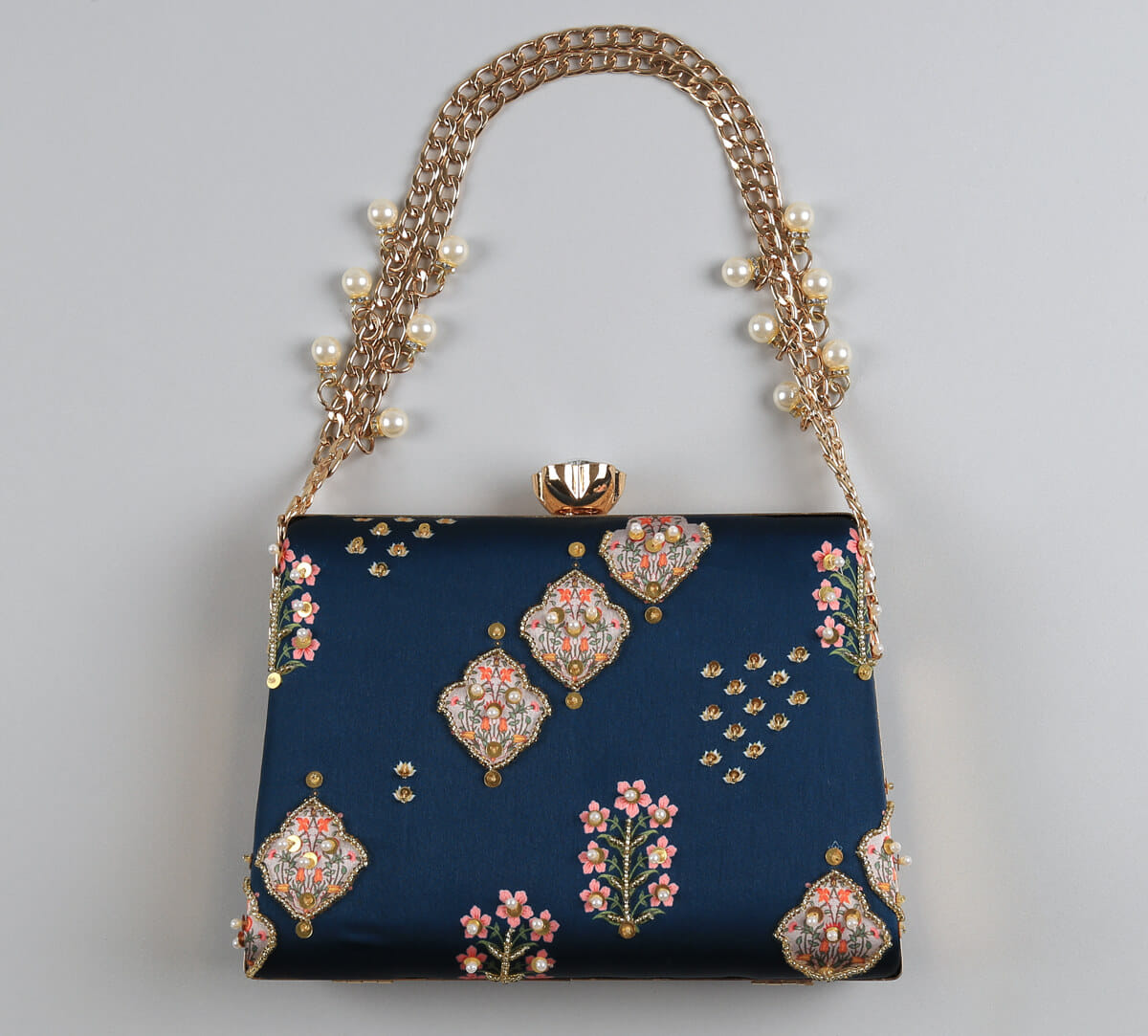 India Circus by Krsnaa Mehta Floret Delight Embroided Clutch