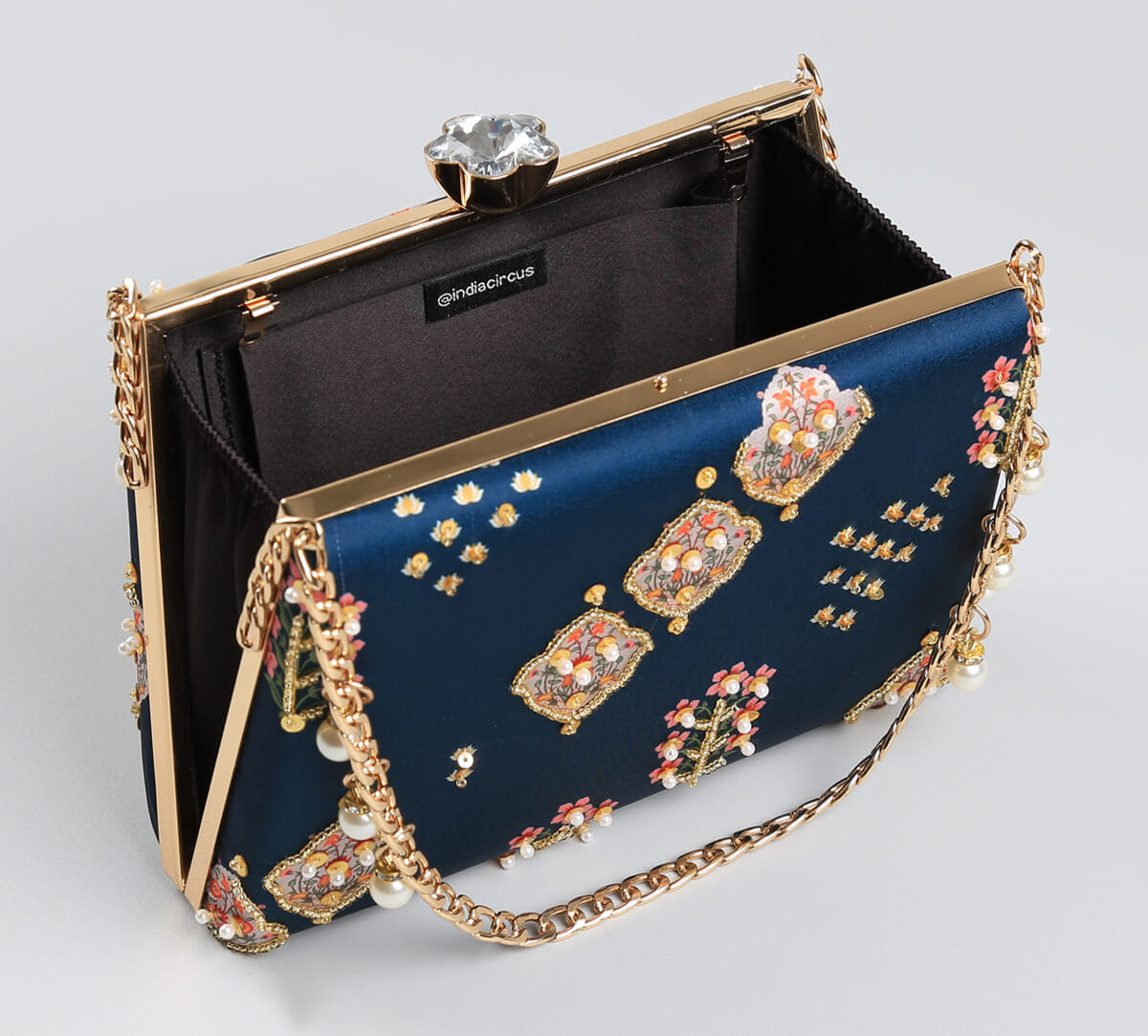 India Circus by Krsnaa Mehta Floret Delight Embroided Clutch