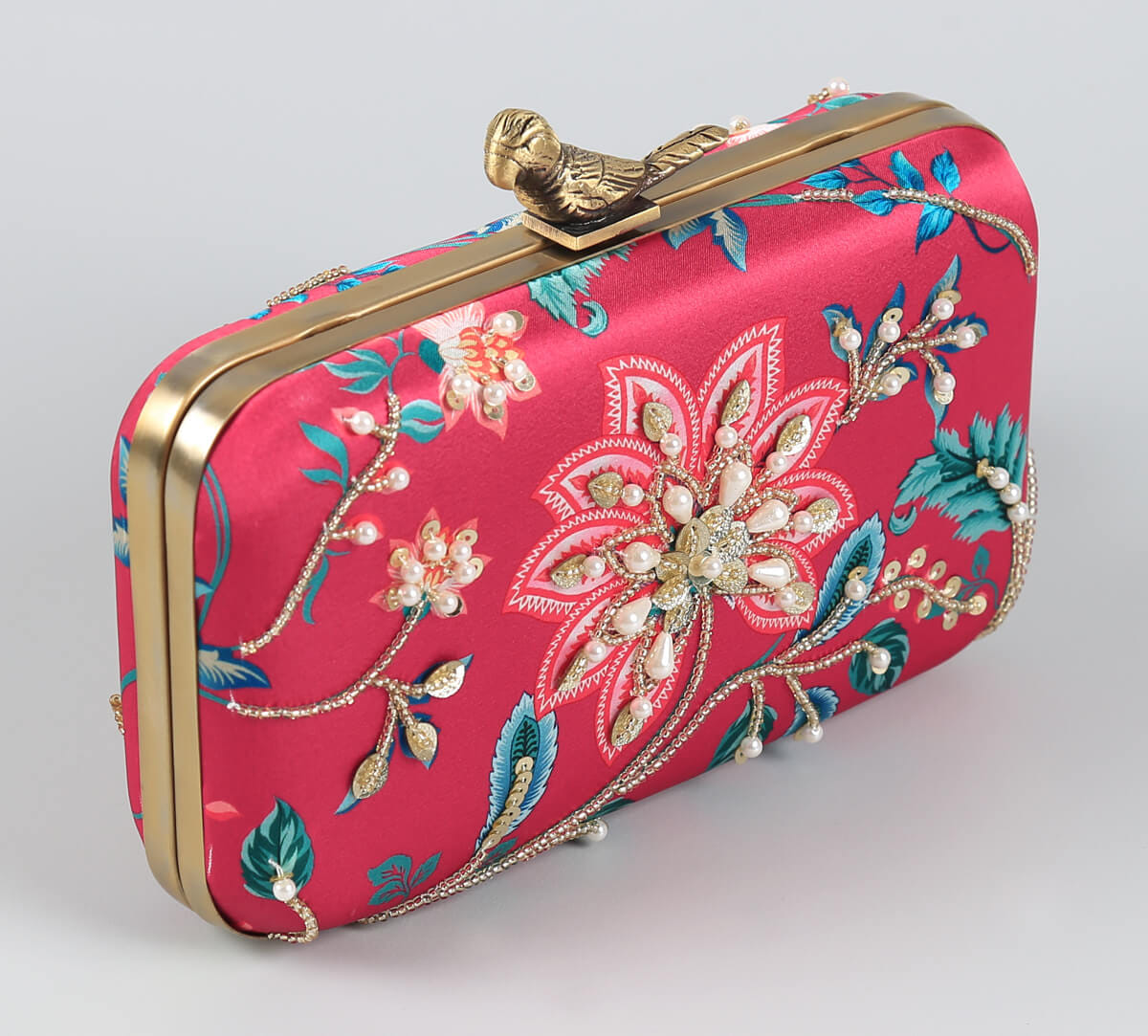 India Circus by Krsnaa Mehta Merry Magnolias Embroided Clutch
