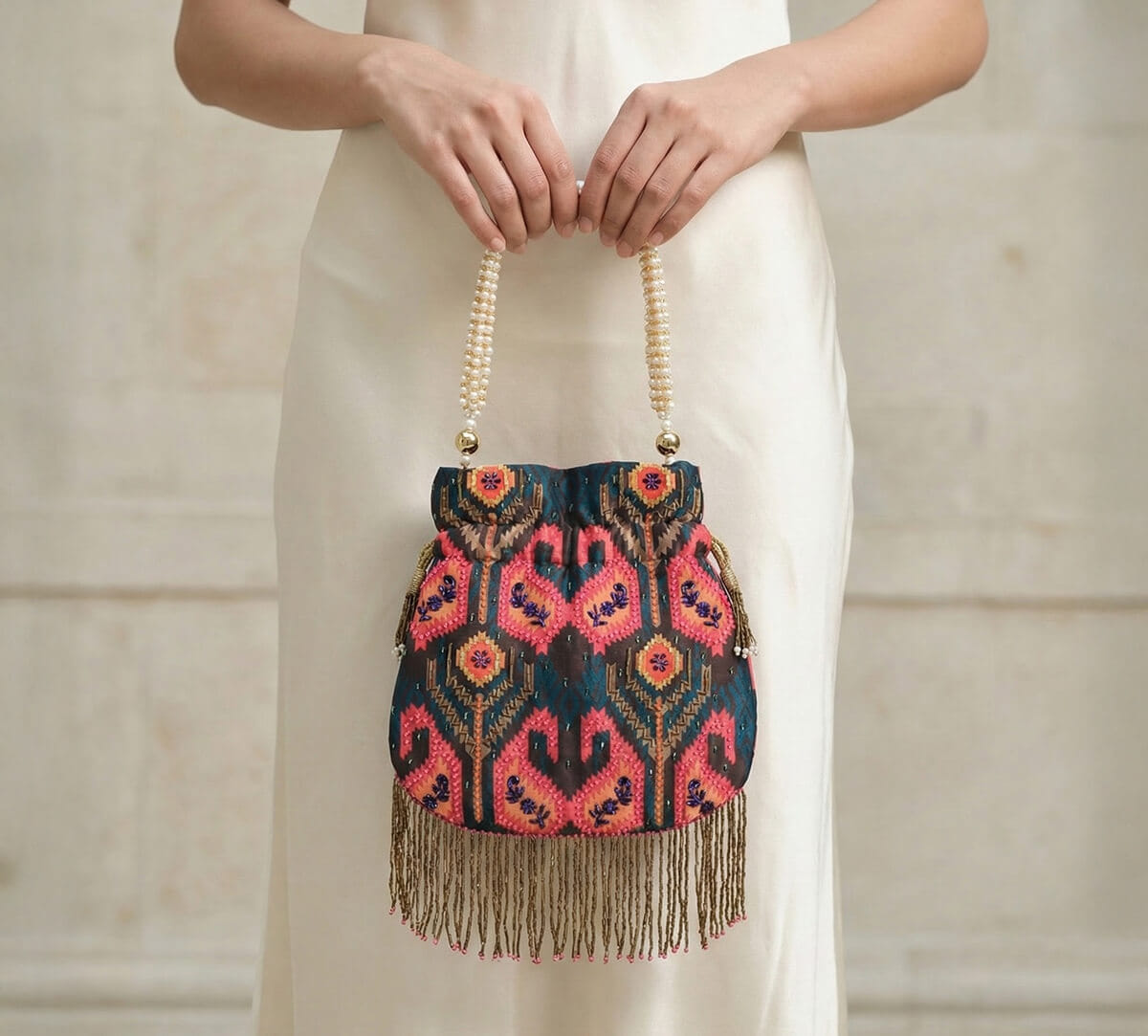 India Circus by Krsnaa Mehta Quivering Sublime Embroided Potli Bag