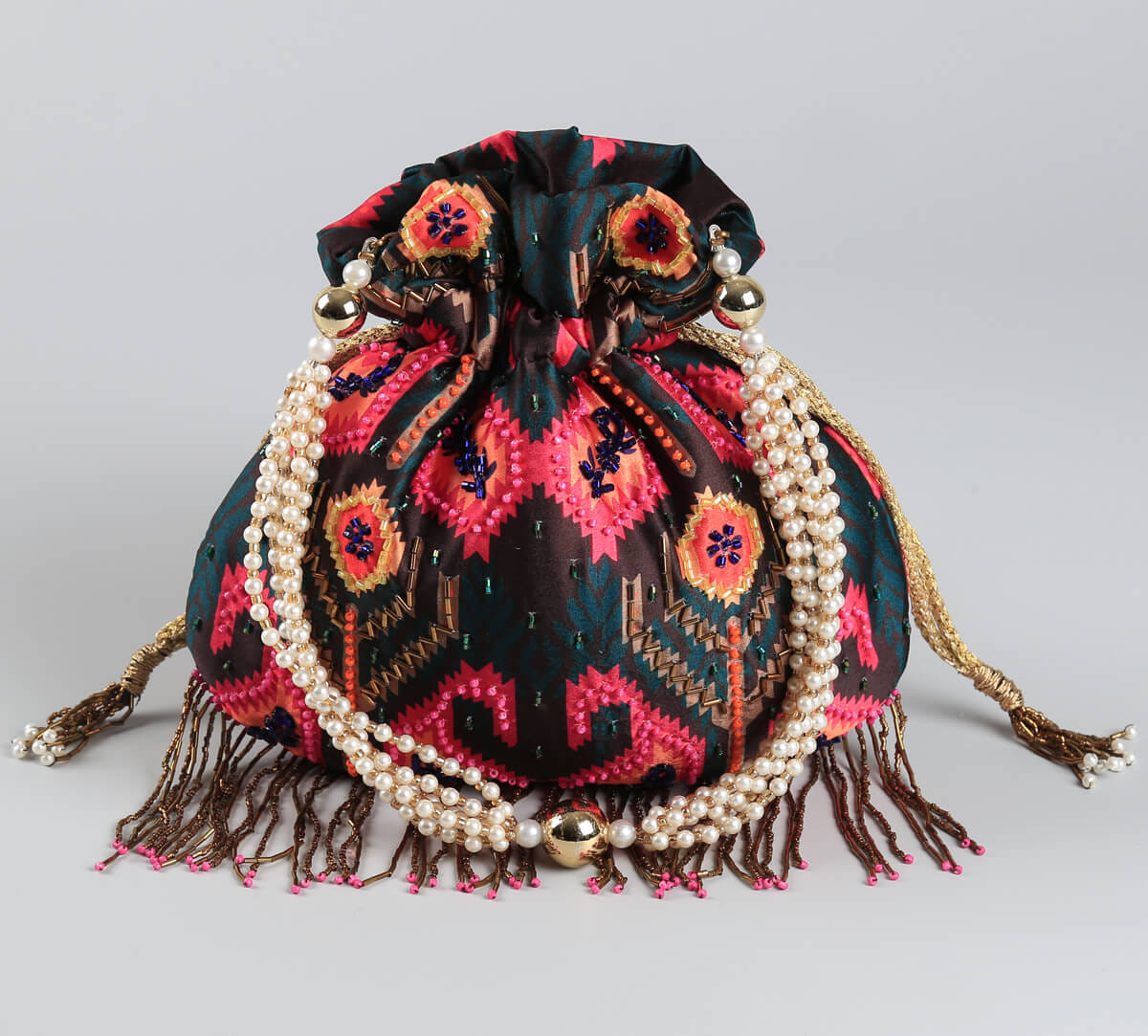India Circus by Krsnaa Mehta Quivering Sublime Embroided Potli Bag