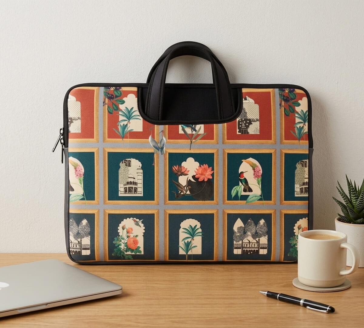India Circus by Krsnaa Mehta Fluttering Blooms Laptop Bag
