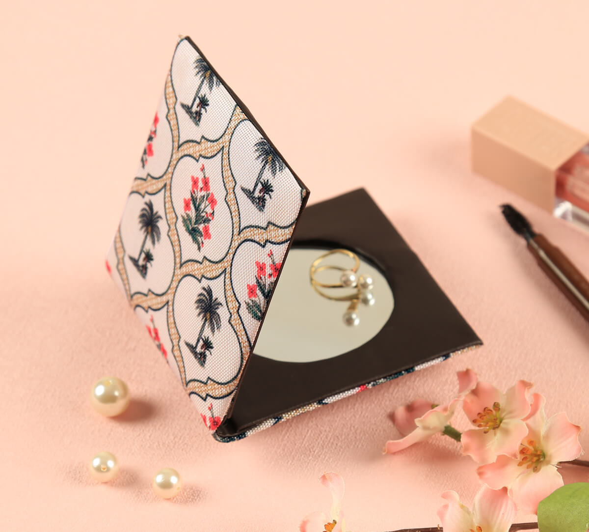 India Circus by Krsnaa Mehta Tropic Tryst Pocket Mirror