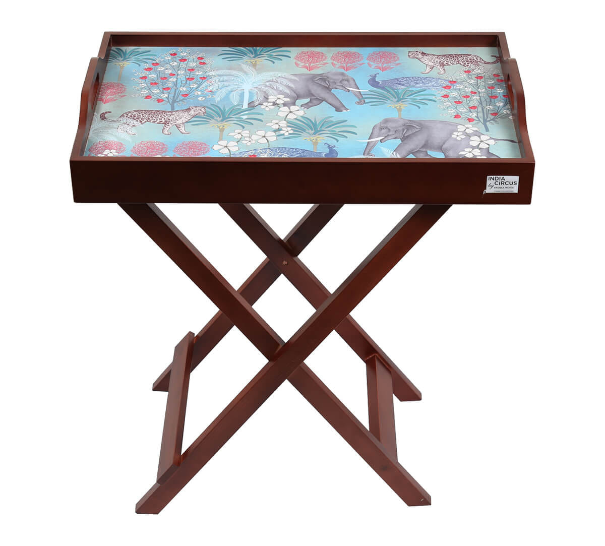 India Circus by Krsnaa Mehta Wildlife Safari Tray Table