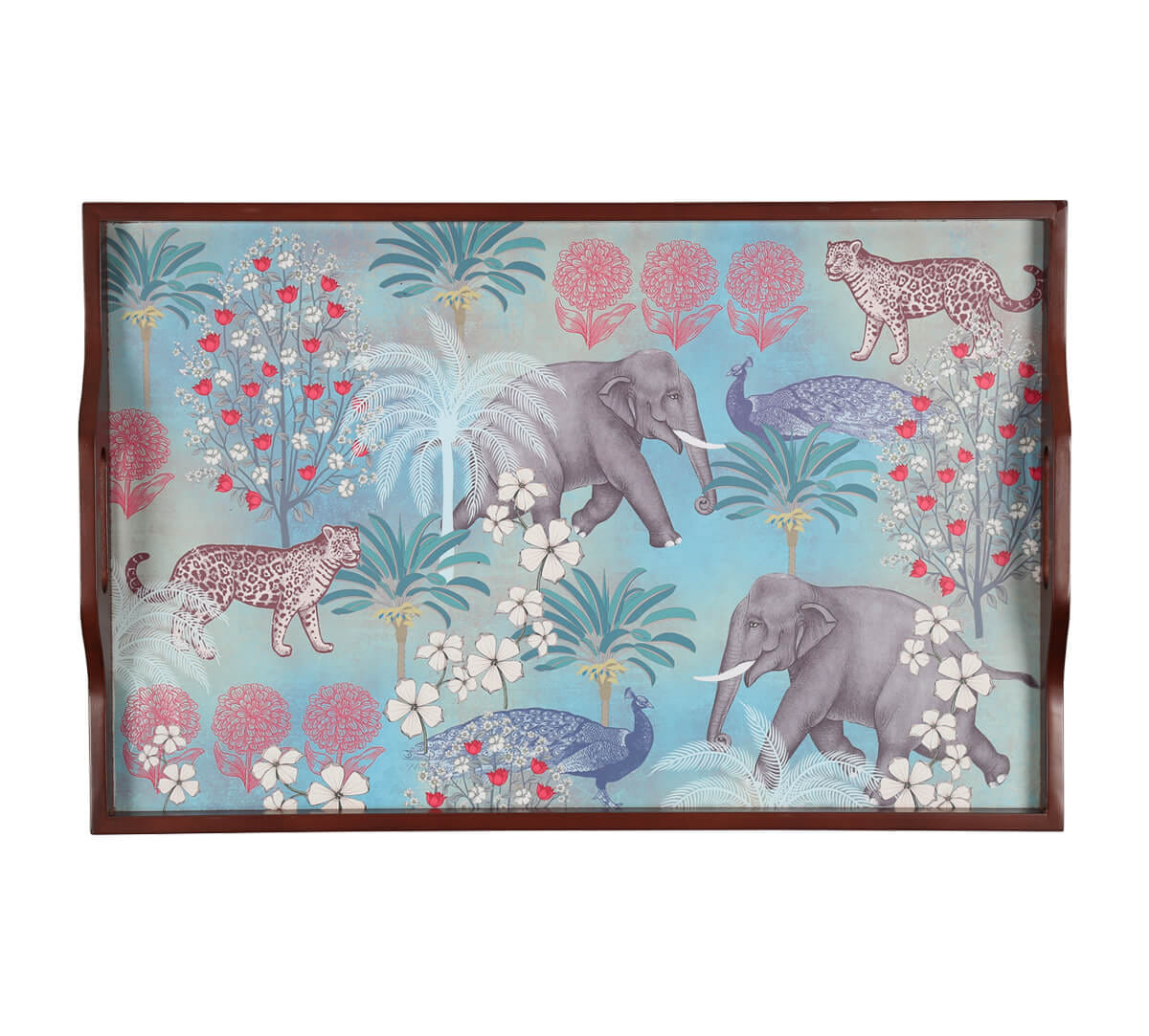 India Circus by Krsnaa Mehta Wildlife Safari Tray Table