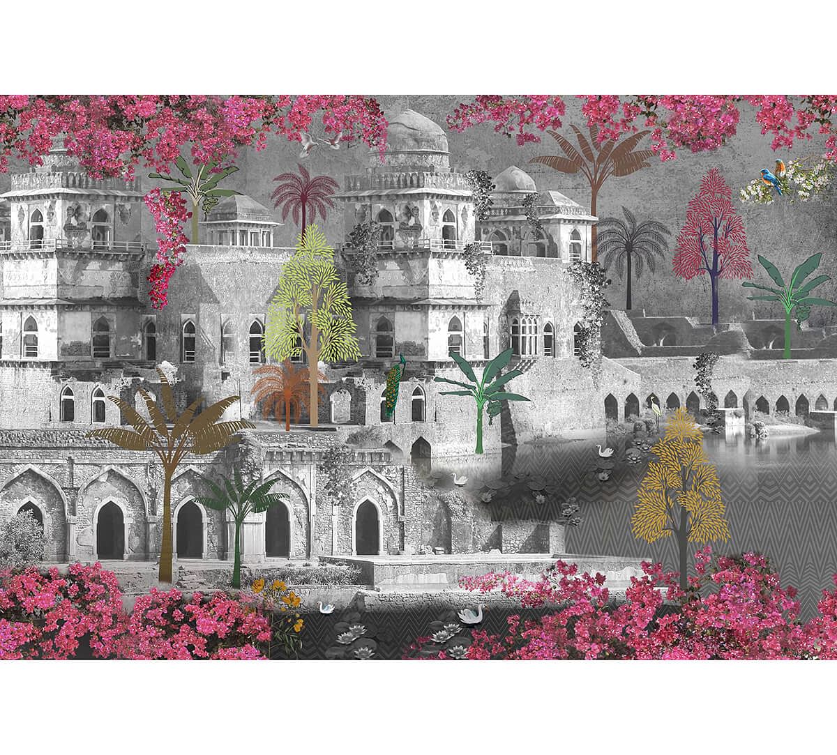 India Circus by Krsna Mehta Blooming Aisle Wallpaper