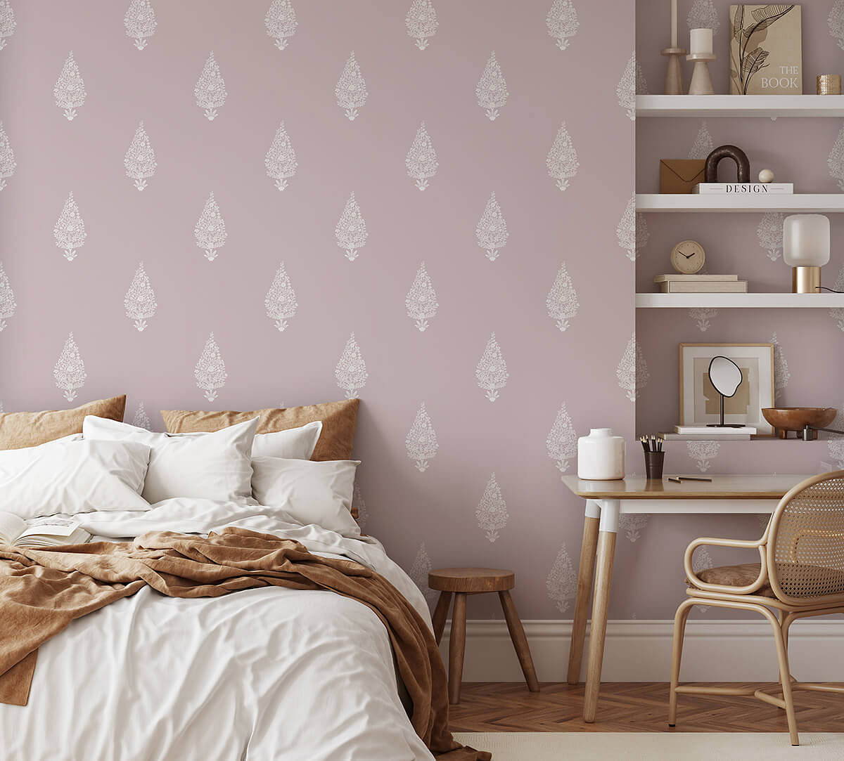India Circus by Krsnaa Mehta Bouquet of Drops Sandstone Wallpaper