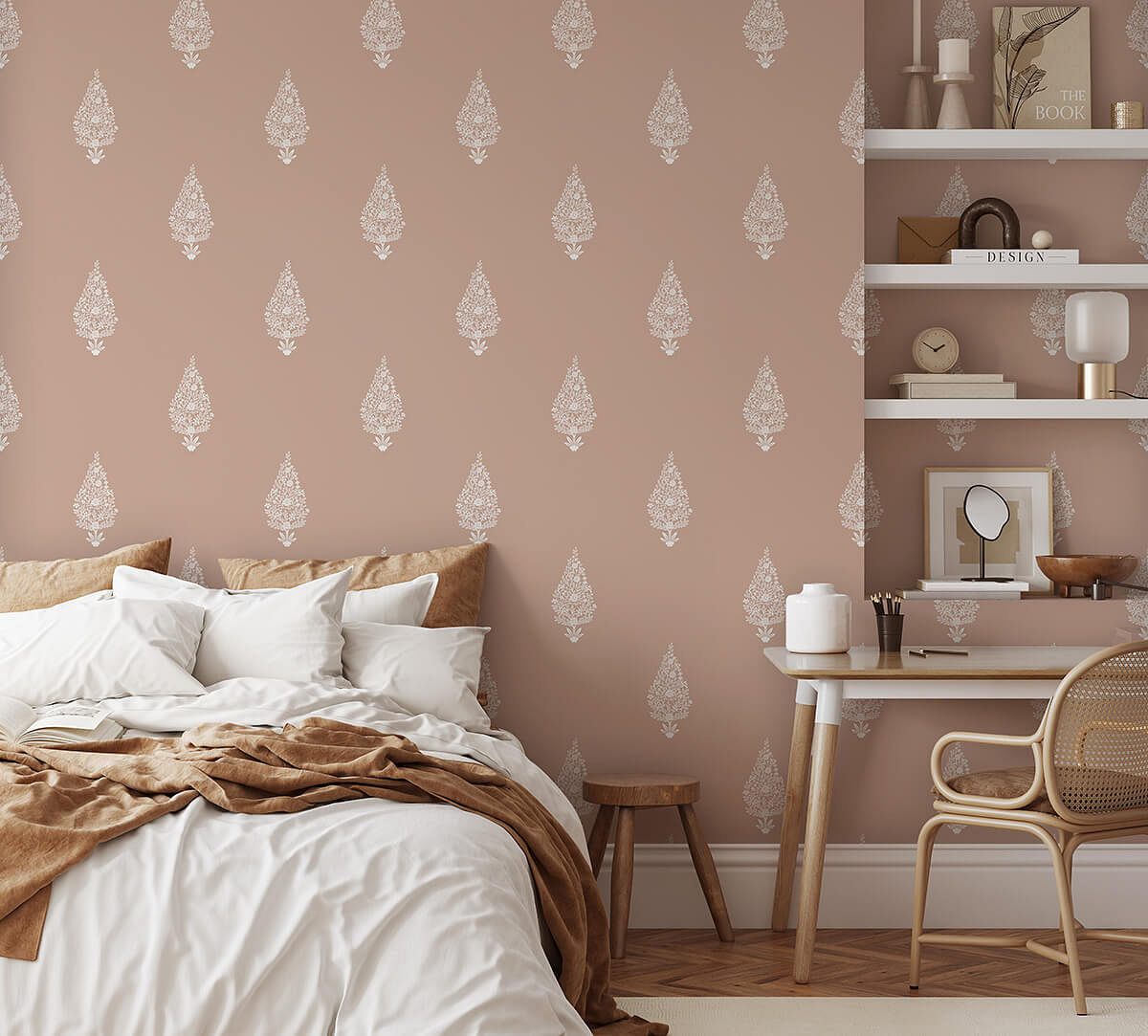 India Circus by Krsnaa Mehta Bouquet of Drops Oyster Wallpaper