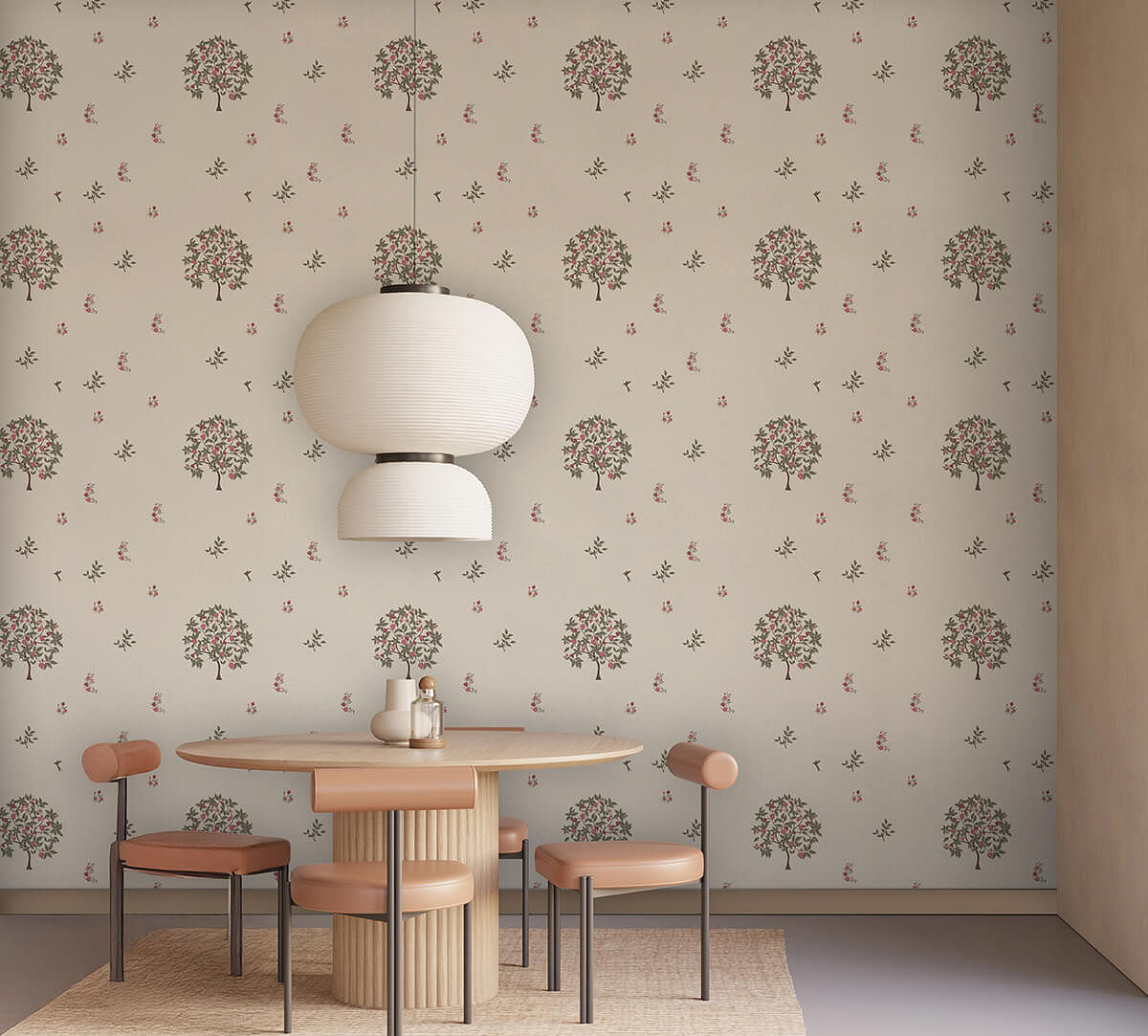 India Circus by Krsnaa Mehta Cream Pome and Prinia Wallpaper