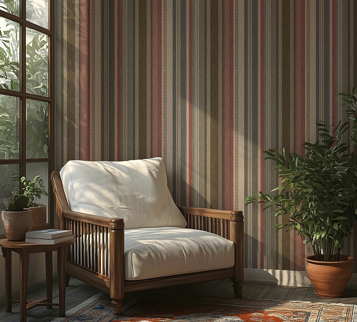 India Circus by Krsnaa Mehta Striped Musings Sophisticated Wallpaper