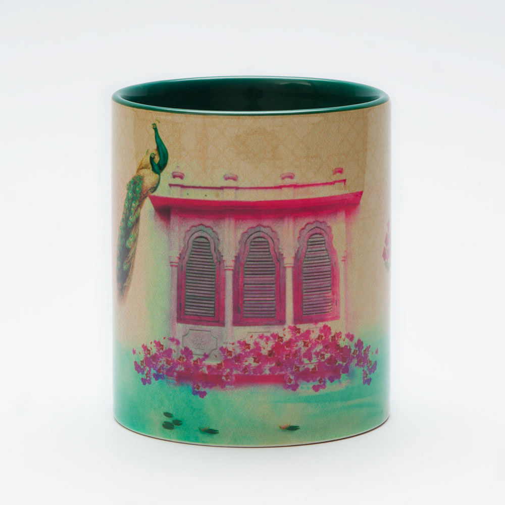 Peeping Peacock Mug