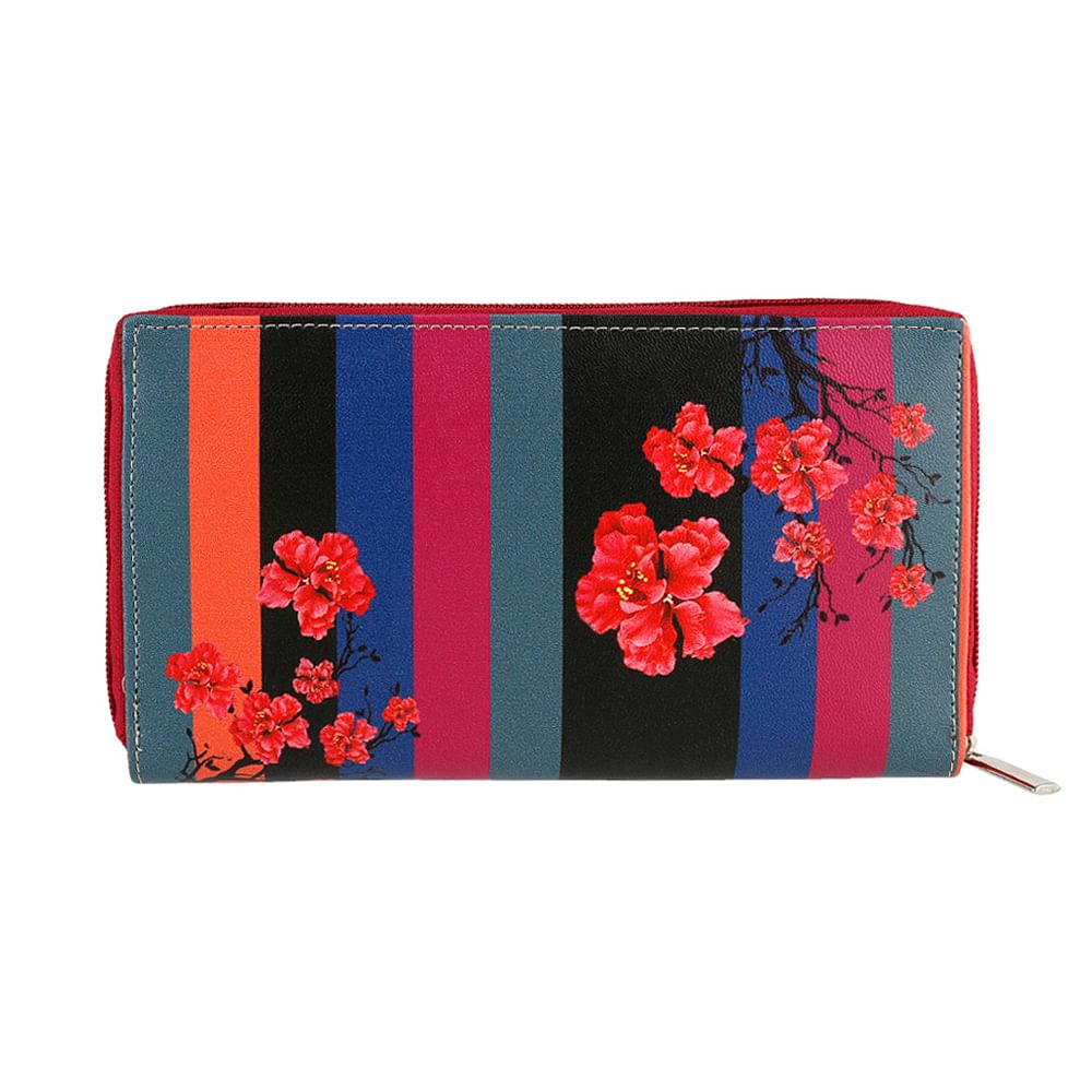 Floral Trail Zipper Wallet