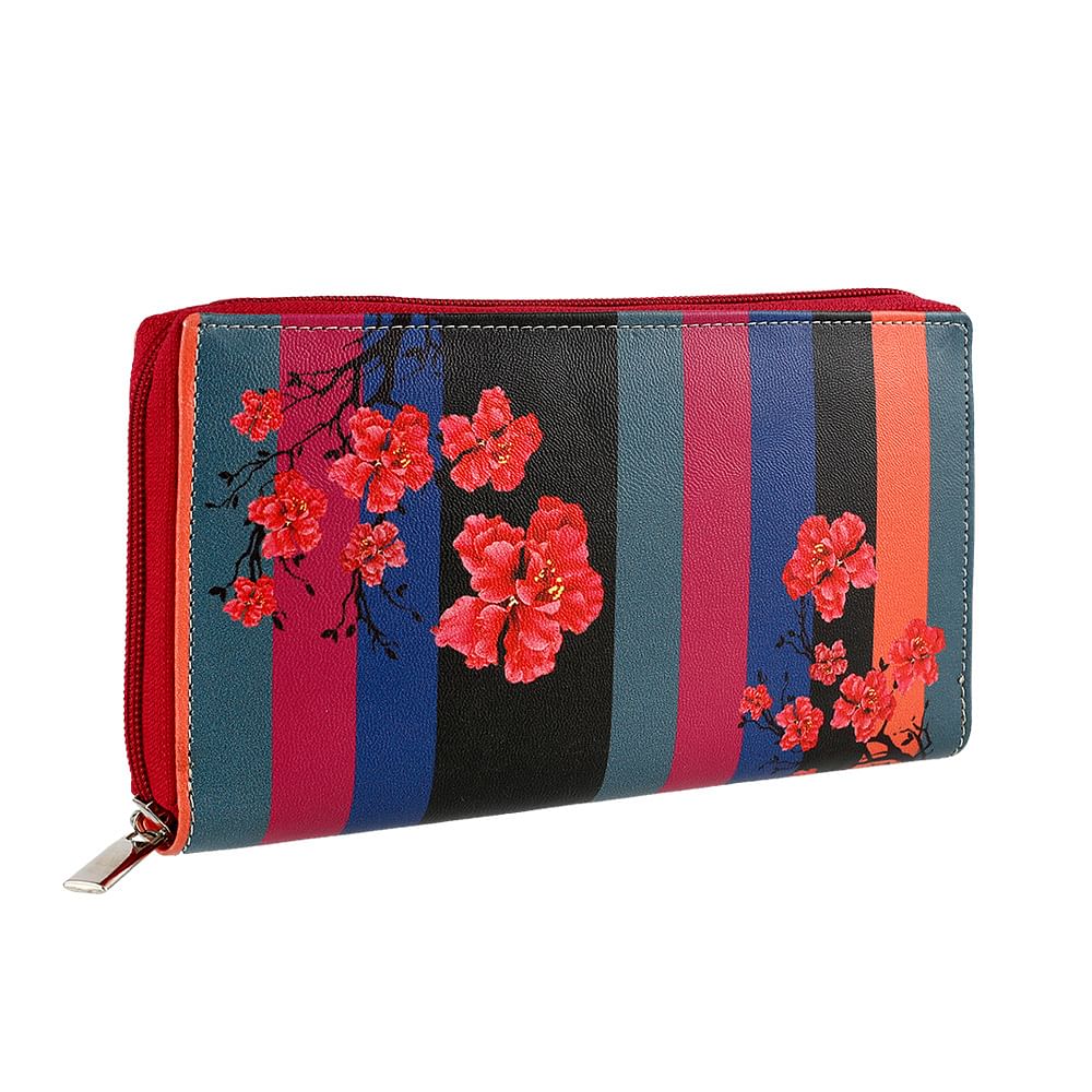 Floral Trail Zipper Wallet