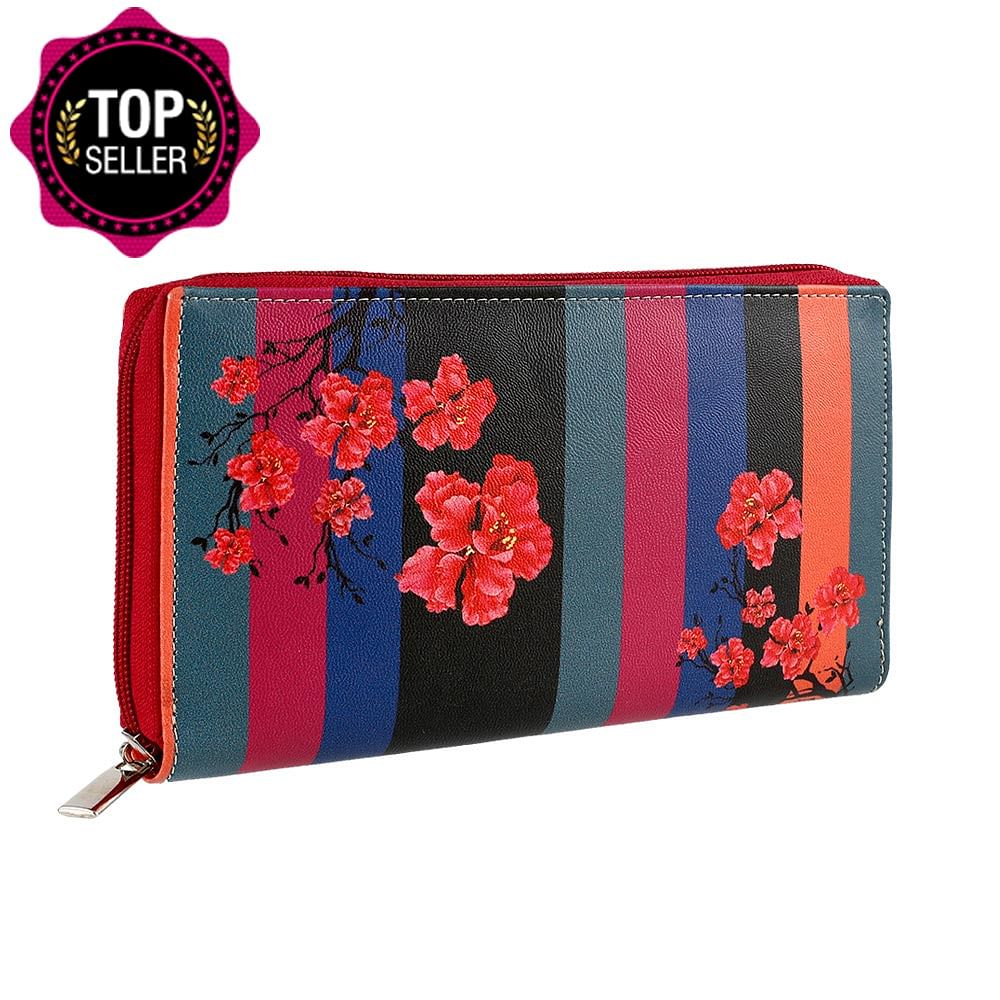 Floral Trail Zipper Wallet