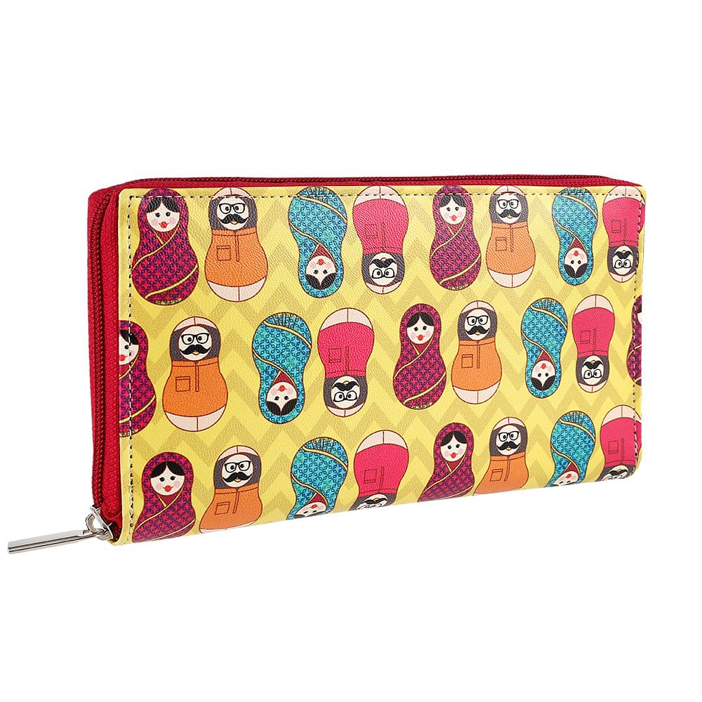 Desi Matryoshka Dolls Zipper Wallet