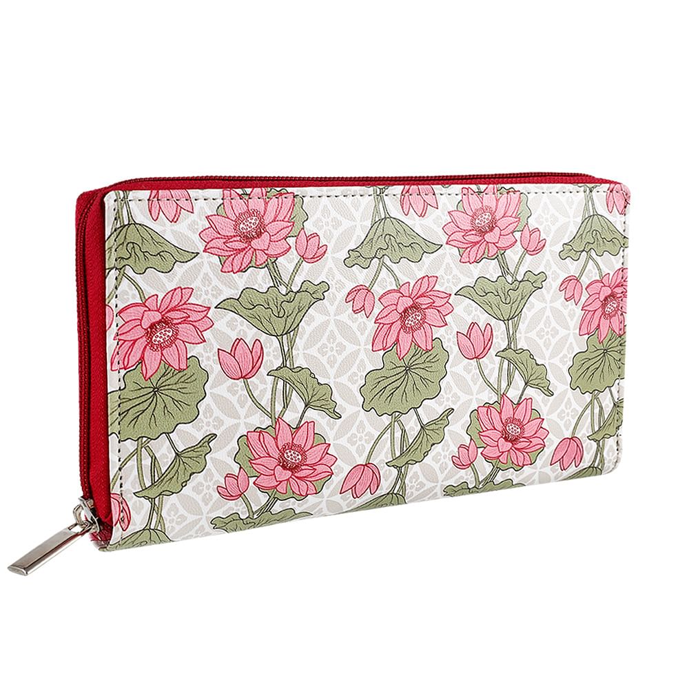 Floral Rapture Zipper Wallet