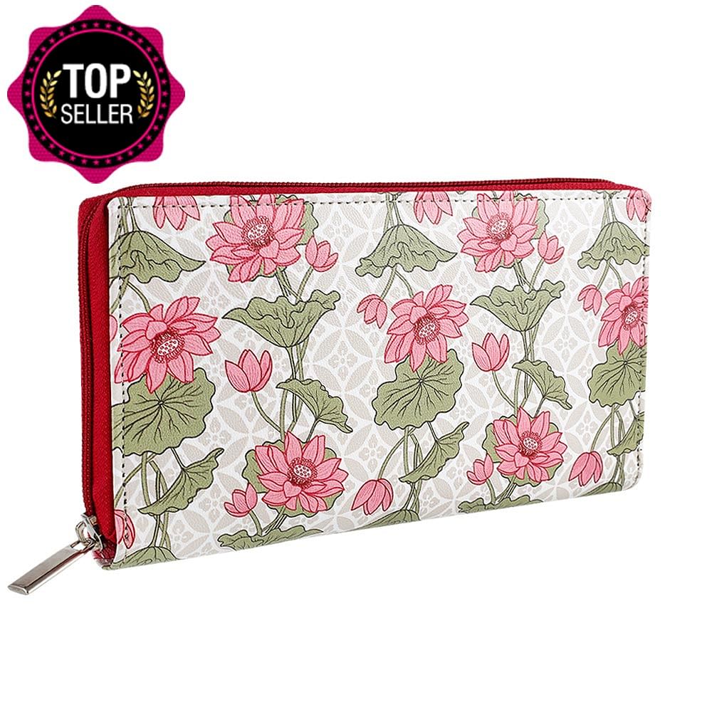 Floral Rapture Zipper Wallet