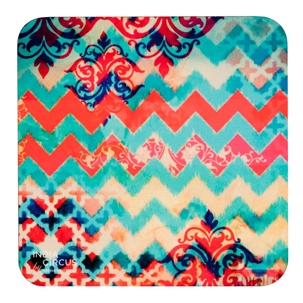 Colorful Streamer MDF Coasters - (Set of 6)