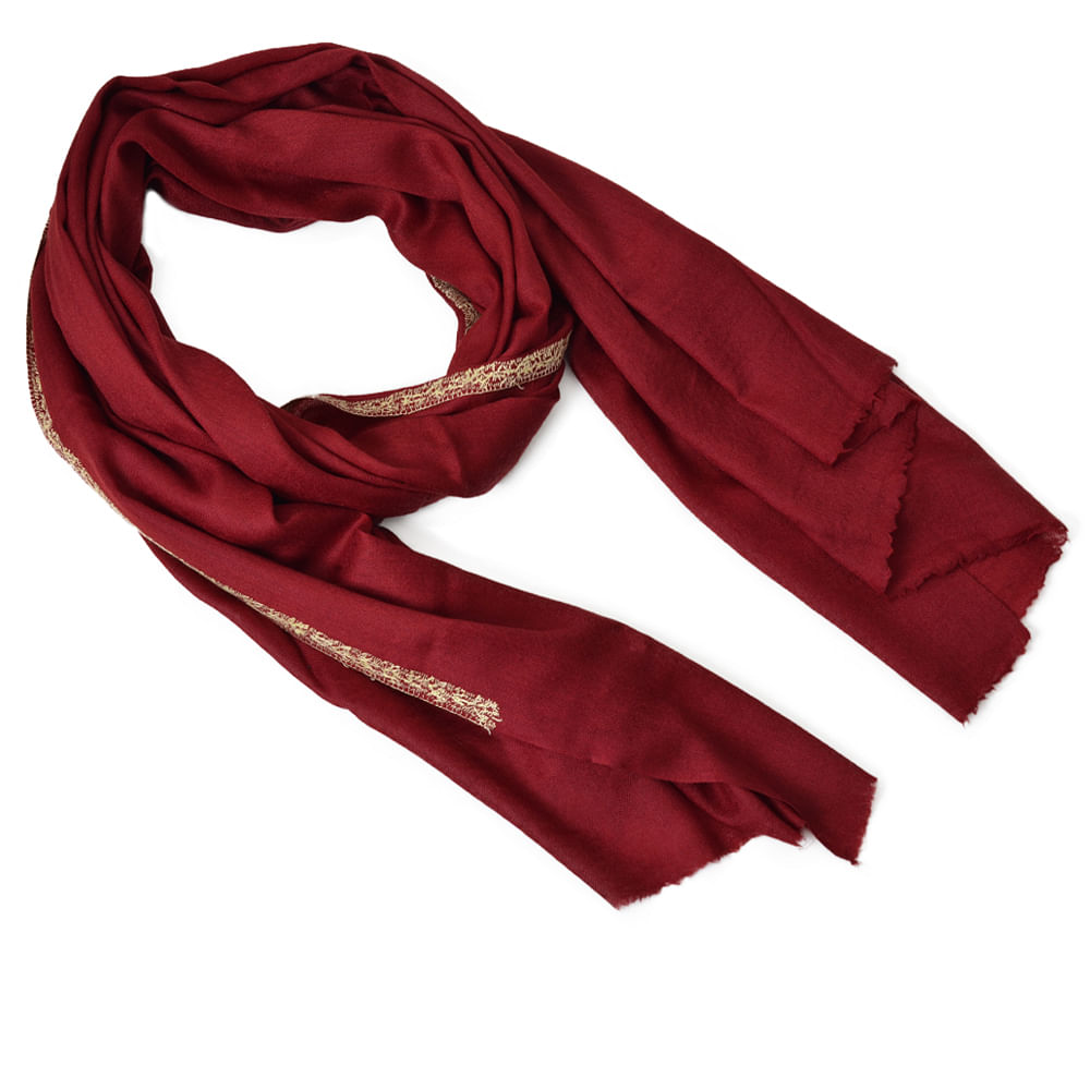 Carmine Rose Cashmere Shawl