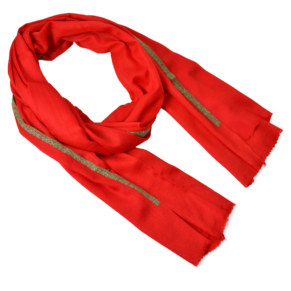 Crimson Garnet Cashmere Shawl