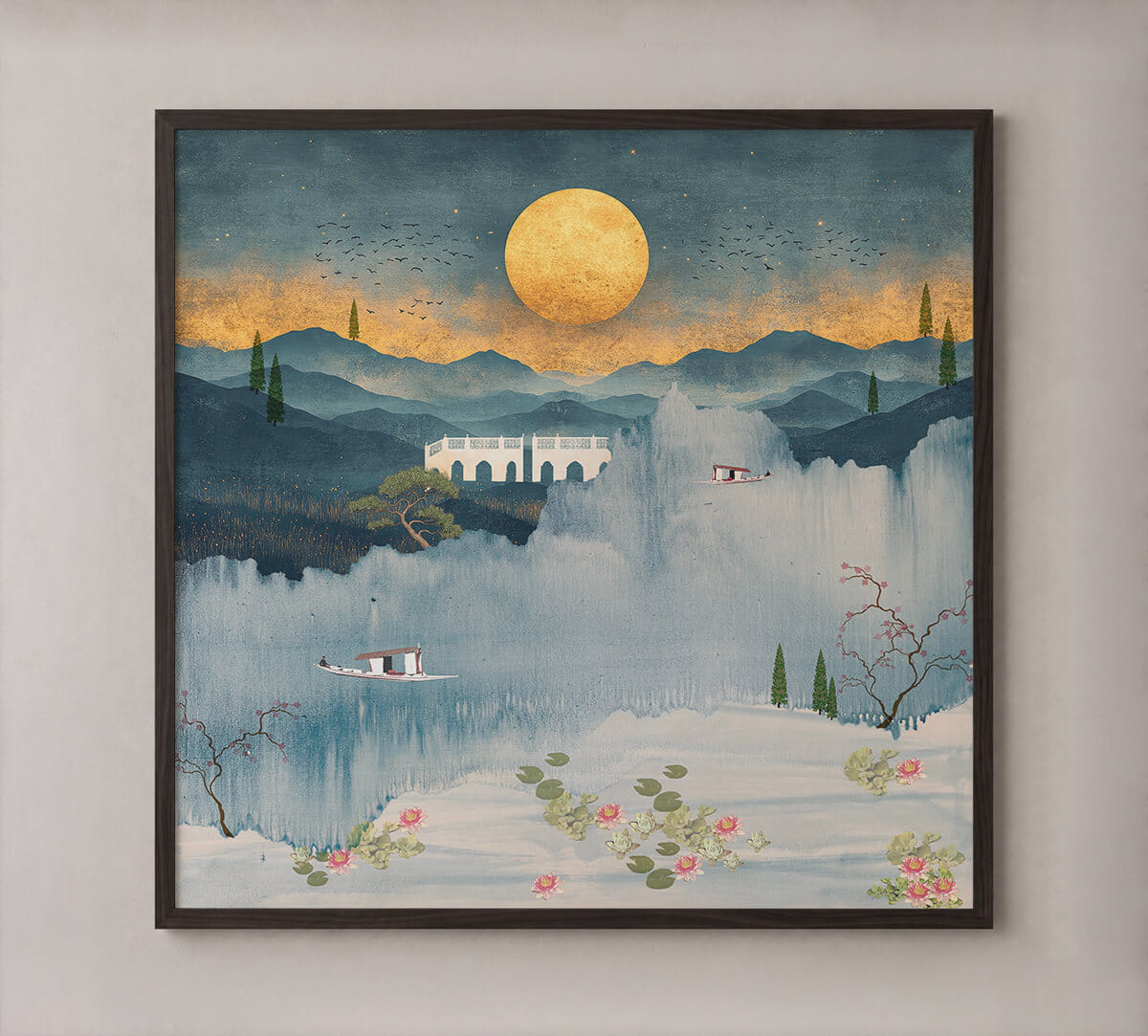 India Circus by Krsnaa Mehta Midnight Crossing Frame Wall Art