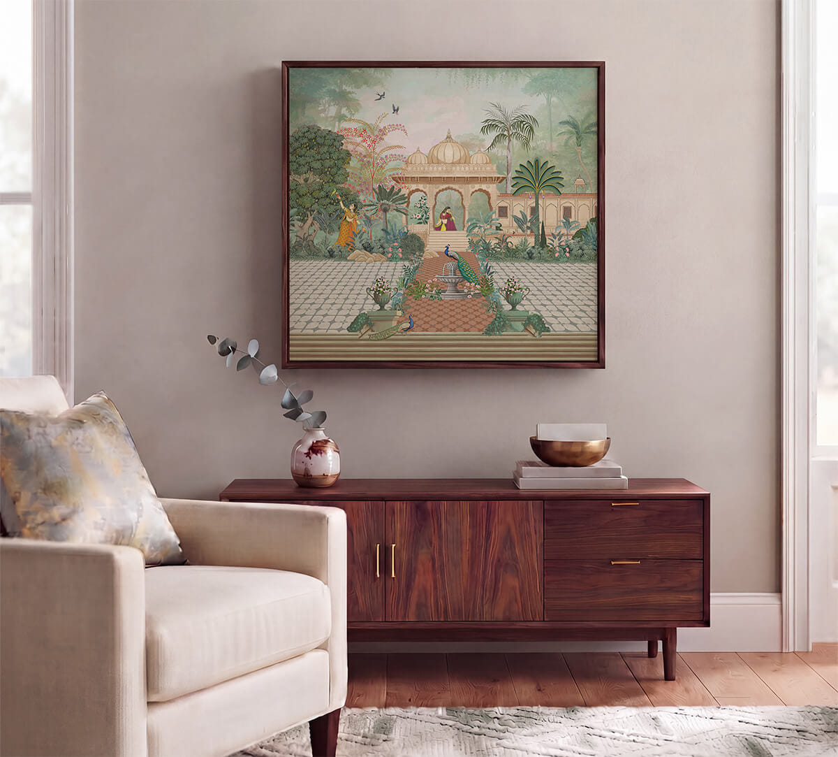 India Circus by Krsnaa Mehta Aangan of Rani-sa Frame Wall Art