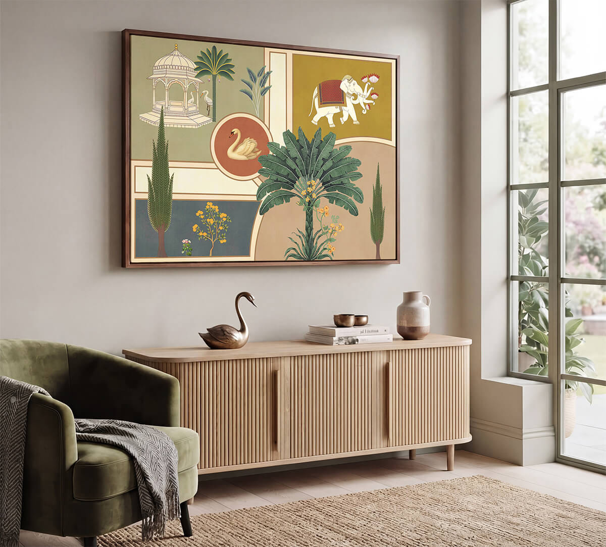 India Circus by Krsnaa Mehta Palette of India Frame Wall Art