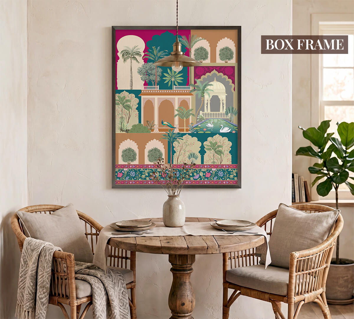 India Circus by Krsnaa Mehta Colourblocked Courtyard Frame Wall Art