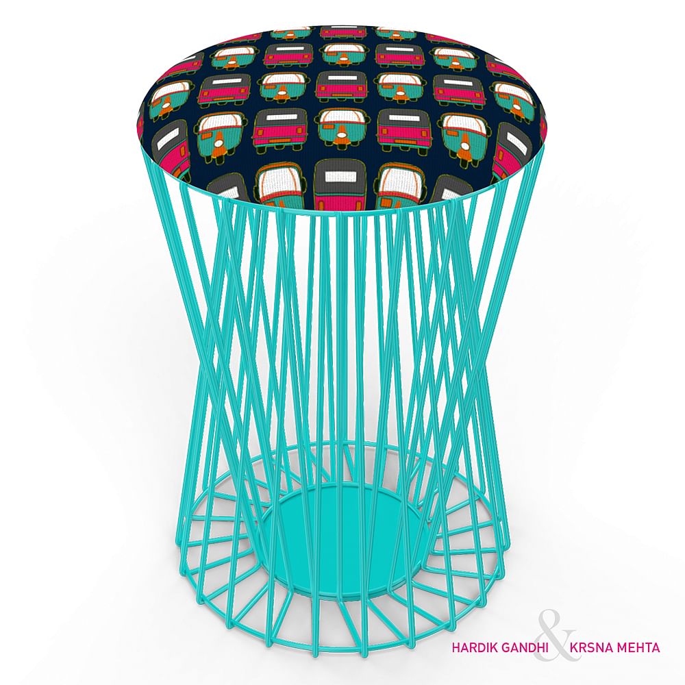 Rickshaw Masti Heart Wiro Stool