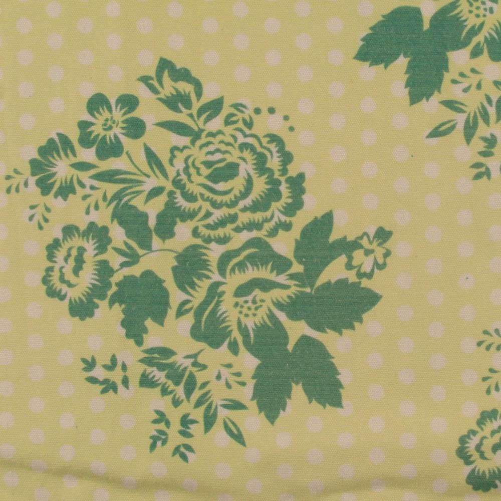 Green Flowers Table Mat and Napkin(Set of 6)