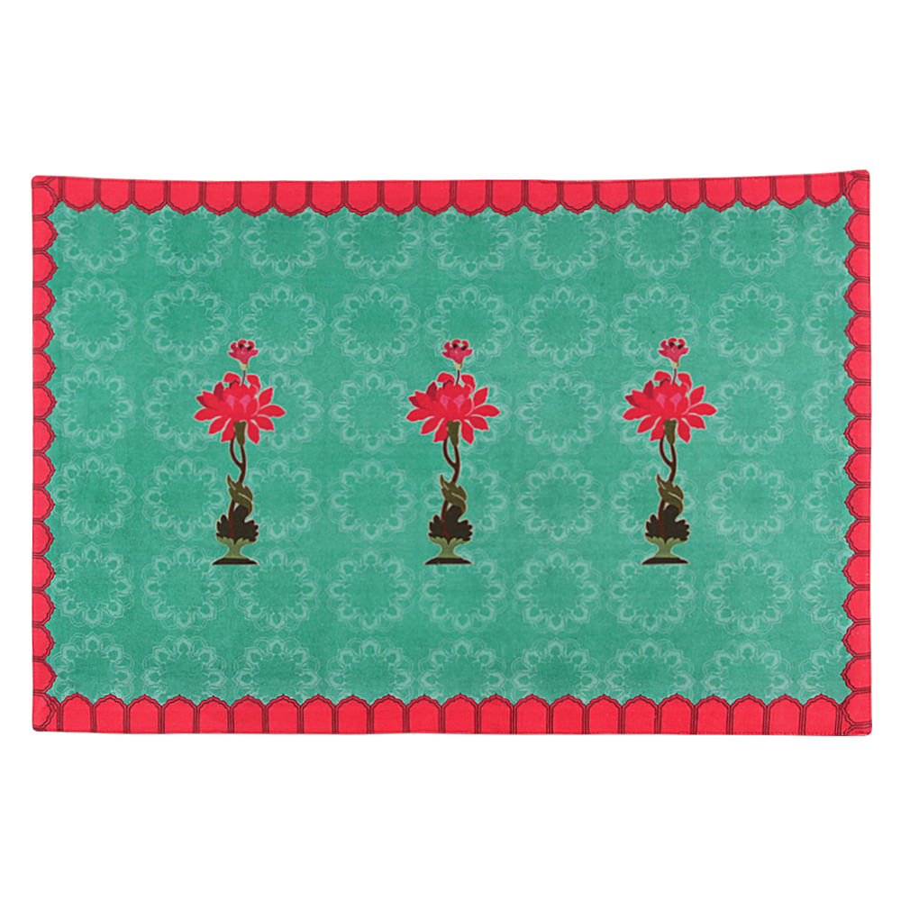 Lotus grid Table Mat and Napkin(Set of 6)