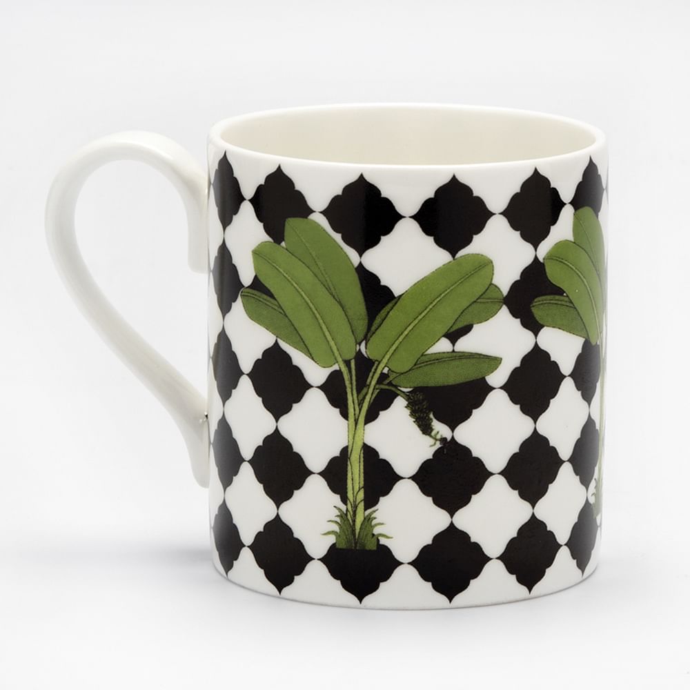 Banana Chequered Leaf Coffee Mug