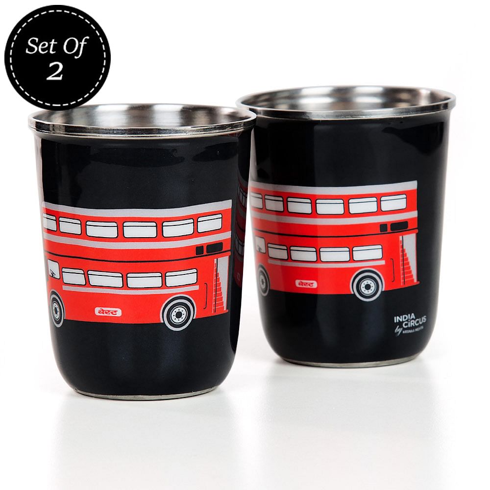 Blurry Vignettes Small Steel Tumbler (Set of 2)