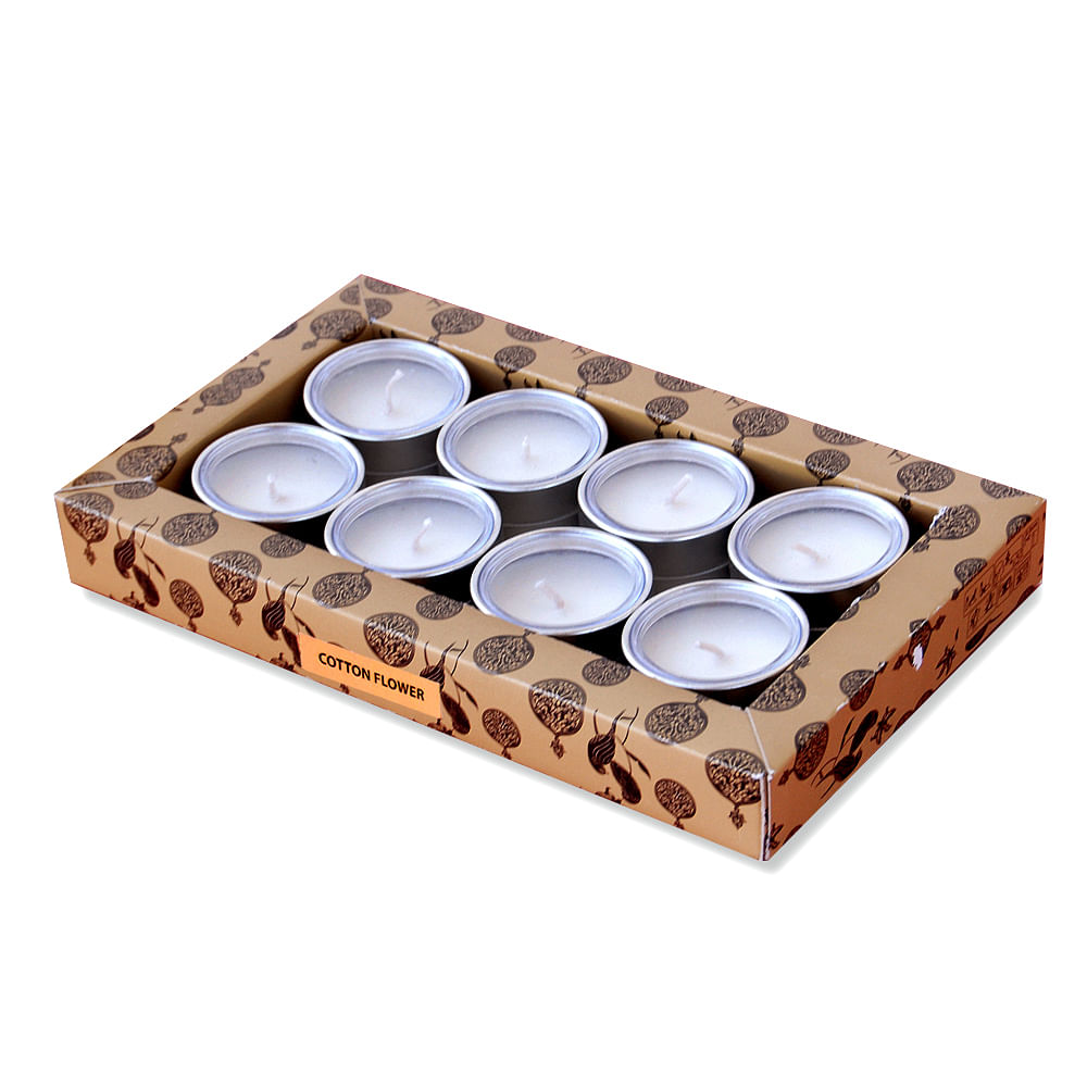 Bird Blush T-Light candles - Cotton Flower Scented - (Set of 8)