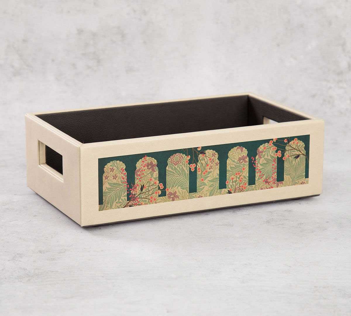 India Circus Cypress Vines Leather Tray