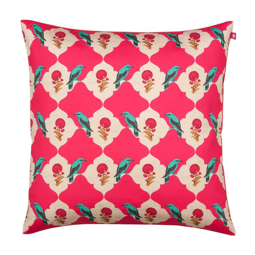 Interlaced Bouquet Poly Taf Silk Cushion Cover