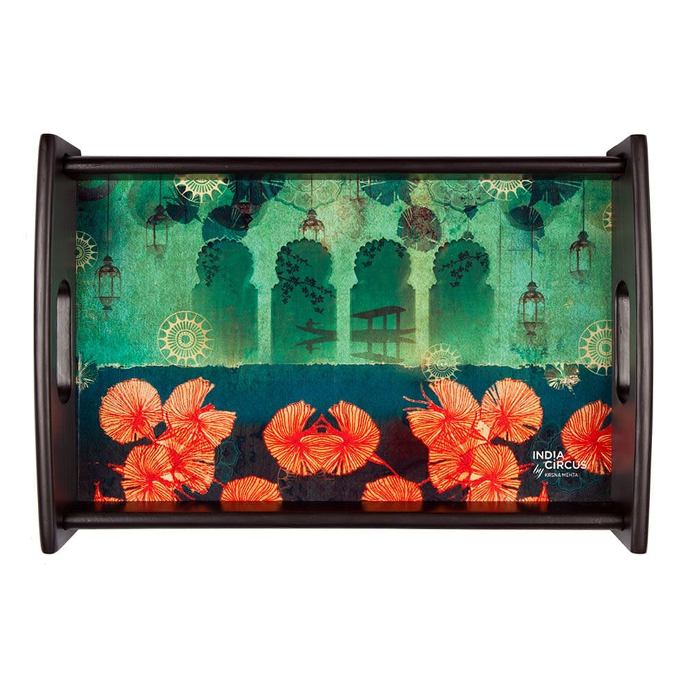 Leaves and Lanterns Tray