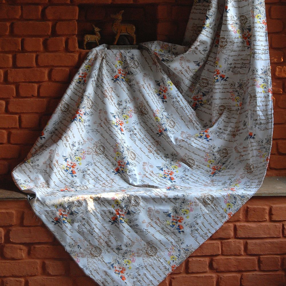 Vintage Postcard Fabric