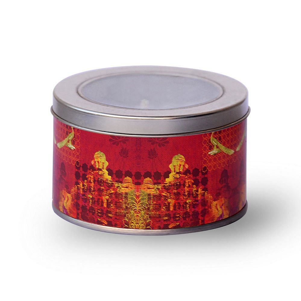 Red Mahal Tin Candle - Mango Scented