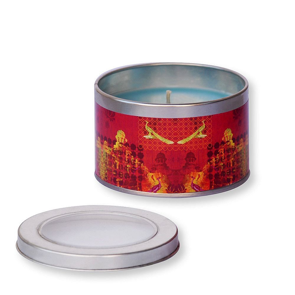 Red Mahal Tin Candle - Mango Scented