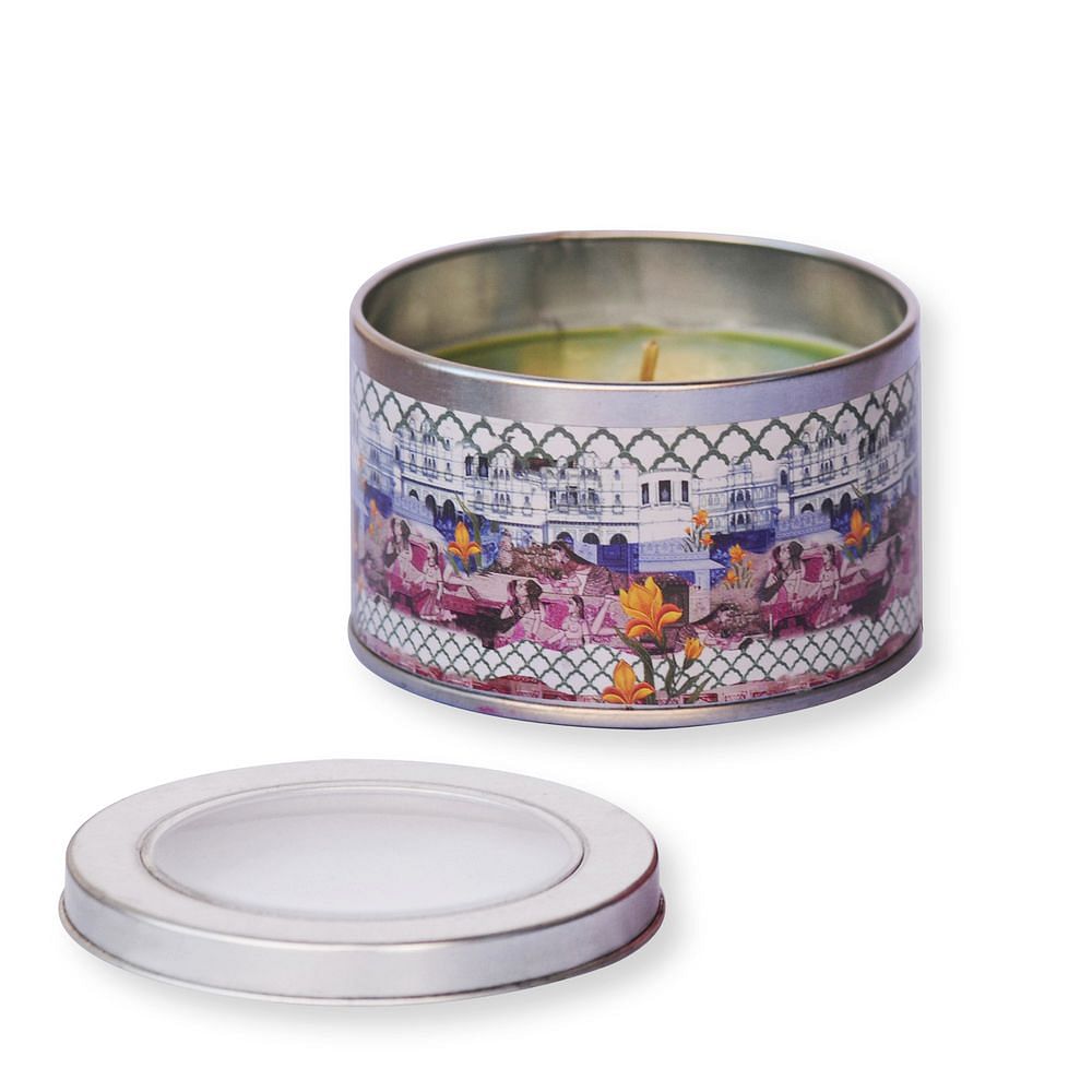 Palace Scene Miniature Tin Candle - Wild Flower Scented