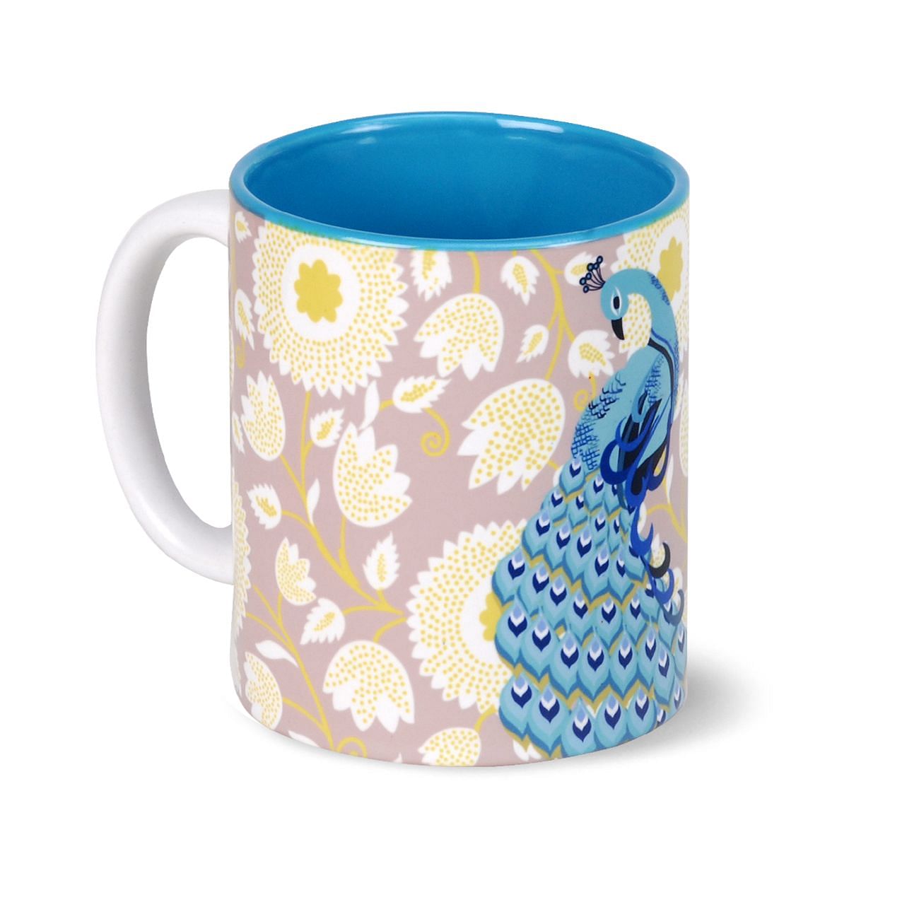 Floral Peacock Dance Coffee Mug