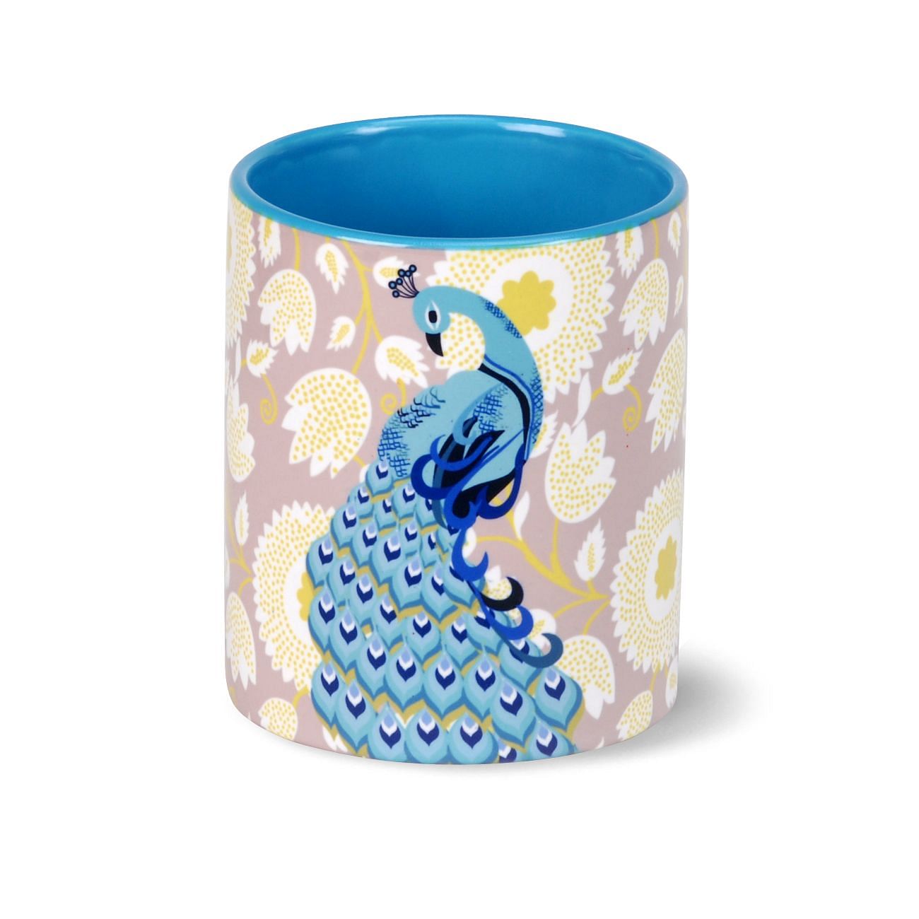 Floral Peacock Dance Coffee Mug